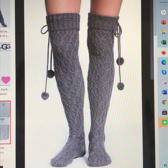 ugg sparkle cable knit socks